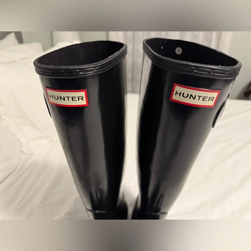 NWOT Black Hunter Tall Rain Boots, Size 9 - Picture 16 of 16